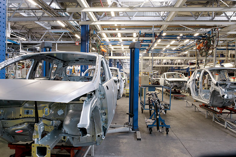 Car Industry: Robots in a Car Factory