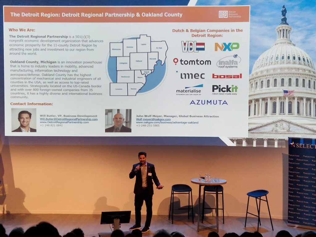 Man presenting at a conference